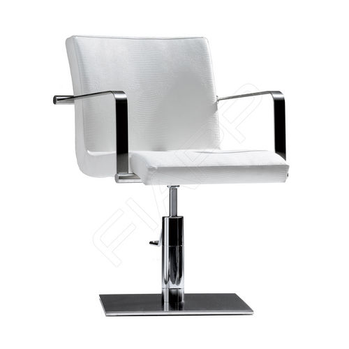 Fauteuil de coiffure en simili cuir - ROMIE 675 - FIAPP - avec pompe hydraulique / blanc / professionnel
