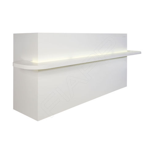 Banque d'accueil en MDF laqué - WORLD 876 - FIAPP - en Corian® / pour salon de coiffure / pour hôtel
