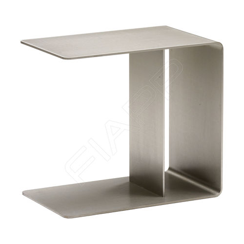 Table d'appoint contemporaine - COSMOS ST06 - FIAPP - en acier inoxydable brossé / avec piètement en acier inoxydable / rectangulaire