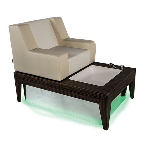 Fauteuil spa pédicure en simili cuir - BEAUTY E132 - FIAPP - avec repose-pieds / pivotant / à dossier inclinable