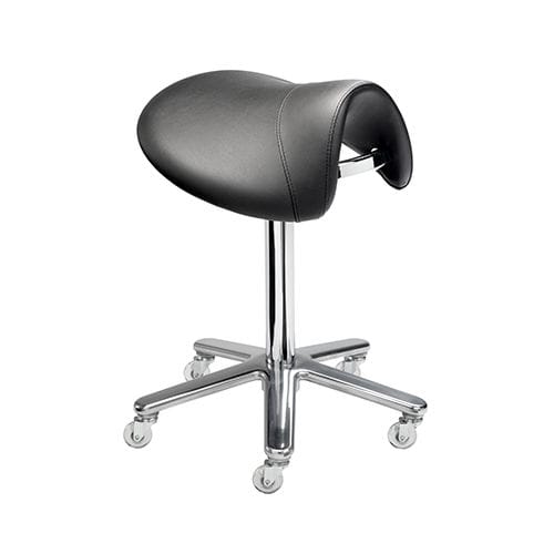Tabouret de travail contemporain - JOCKEY  - Kiela Metaalwarenfabriek B.V. - en simili cuir / avec piètement en métal / piètement étoile