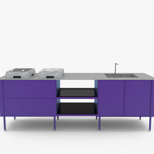 Cuisine d'extérieur - Nes - Bsinergy - contemporaine / en inox / en aluminium