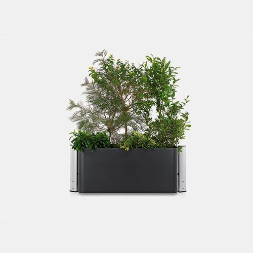 Jardinière en tôle d'acier - Loco  - Bsinergy - rectangulaire / contemporaine / anthracite