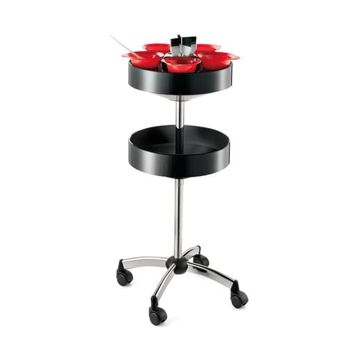 Chariot de coloration - JOLLY ROUND DOUBLE COLOR - Artecno Srl - pour salon de coiffure / en métal / en plastique