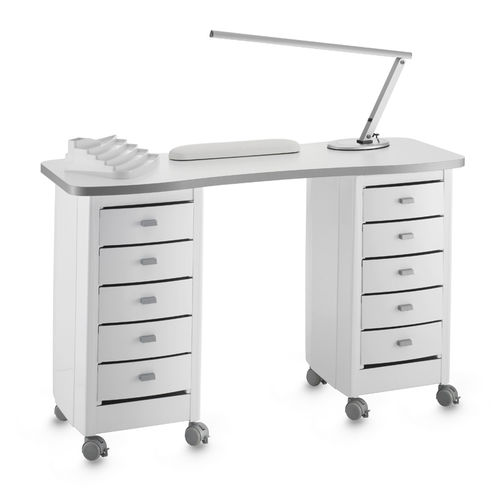 Table de manucure avec éclairage intégré - ZIPPY DOUBLE - Artecno Srl - avec rangement intégré