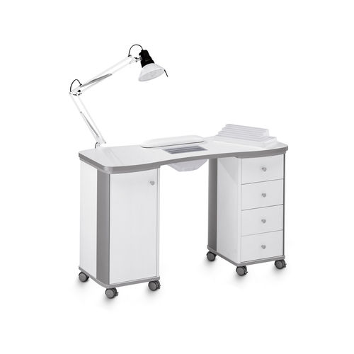 Table de manucure avec aspirateur - 217 LX - Artecno Srl - avec éclairage intégré / avec rangement intégré