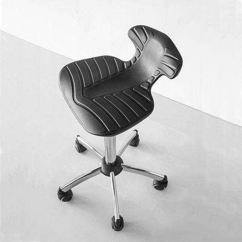 Tabouret de coiffure contemporain - STAR TRACK - Artecno Srl - avec piètement en métal chromé / piètement étoile / à roulettes