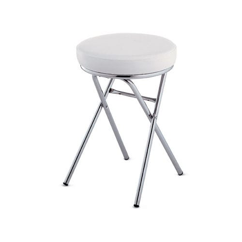 Tabouret contemporain - EASY SIT - Artecno Srl - en simili cuir / avec piètement en métal chromé / empilable