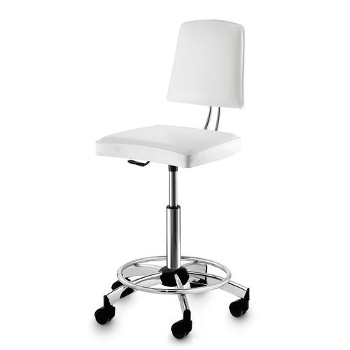 Tabouret de coiffure contemporain - SWEET SIT LUXOR - Artecno Srl - en simili cuir / avec piètement en métal chromé / à 5 branches
