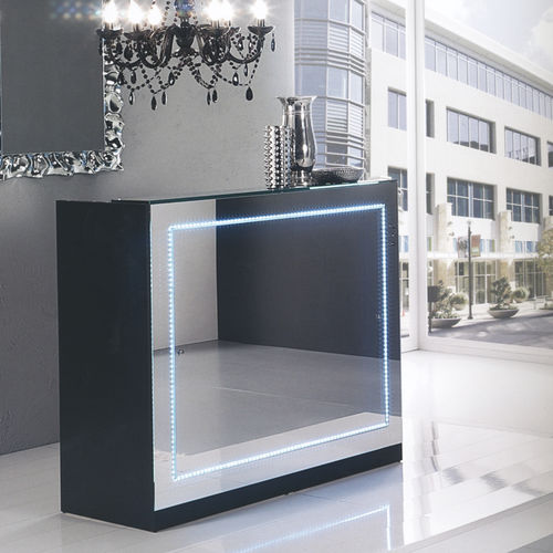 Banque d'accueil en bois - SUN - BONVINI - lumineuse / pour salon de coiffure