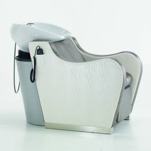 Bac à shampoing avec repose-pieds - ASIA PLUS/1  - BONVINI - en simili cuir / 1 place