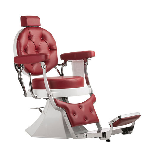 Fauteuil de barbier en acier inoxydable - MUSTACHE - BONVINI - en simili cuir / avec repose-pieds / avec repose-tête