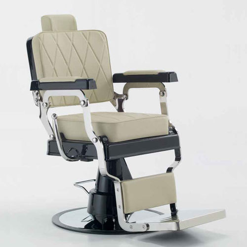 Fauteuil de barbier en acier inoxydable - NEW AGE - BONVINI - en simili cuir / avec repose-pieds / avec repose-tête