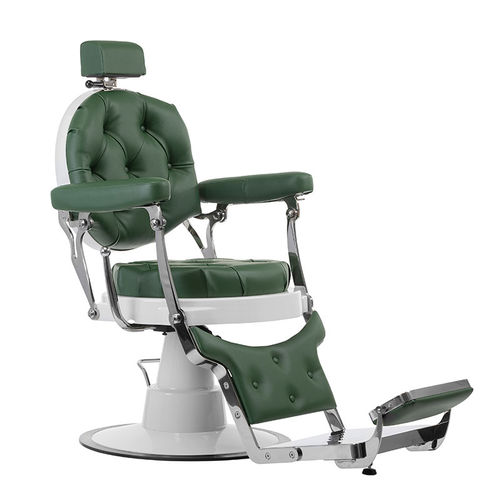 Fauteuil de barbier en métal - MUSTACHE SPECIAL - BONVINI - en simili cuir / avec repose-tête / piètement central