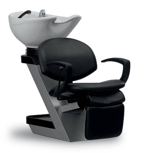 Bac à shampoing avec repose-pieds - 820/P1 - BONVINI - en simili cuir / 1 place