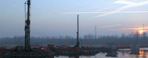 Pieu foré à la tarière creuse - CFA - Trevi Group - en béton