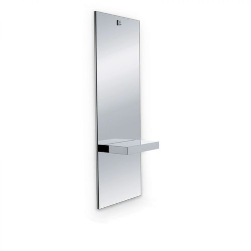 Coiffeuse contemporaine - SPEKY - Nelson Mobilier - en acier inoxydable poli / en verre / murale