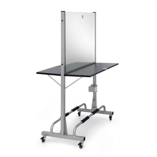 Coiffeuse contemporaine - ROLLER II - Nelson Mobilier - stratifiée / en verre / en acier inoxydable
