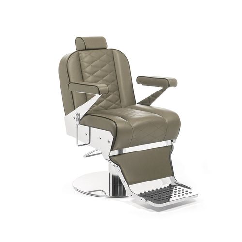 Fauteuil de barbier en métal chromé - ELDORADO - Nelson Mobilier - en simili cuir / avec repose-pieds / avec repose-tête