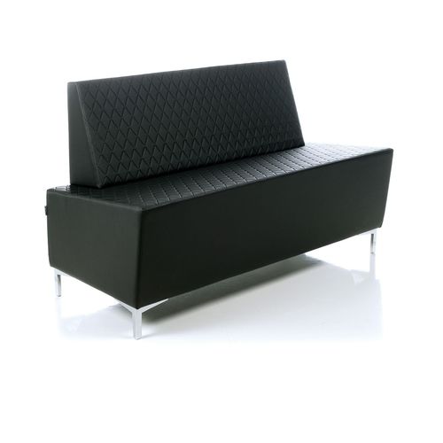 Banquette contemporaine - PYRAMID 2P - Nelson Mobilier - en simili cuir / en aluminium / pour salon d'esthétique