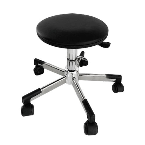 Tabouret de travail contemporain - NELBY - Nelson Mobilier - en cuir / avec piètement en métal / avec piètement en nylon