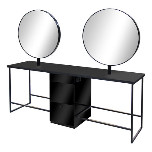 Coiffeuse contemporaine - Scamnum 4P - Nelson Mobilier - stratifiée / en métal / pour salon de coiffure