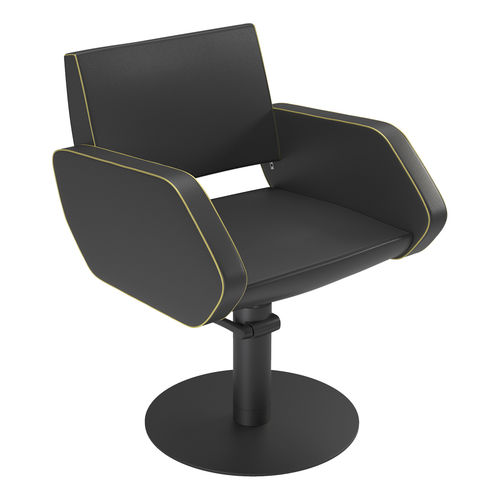Fauteuil de coiffure contemporain - NOVA - Nelson Mobilier - en simili cuir / avec pompe hydraulique / noir