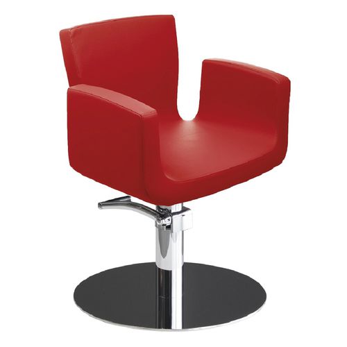 Fauteuil de coiffure contemporain - BARBIZON - Nelson Mobilier - en simili cuir / avec pompe hydraulique / noir