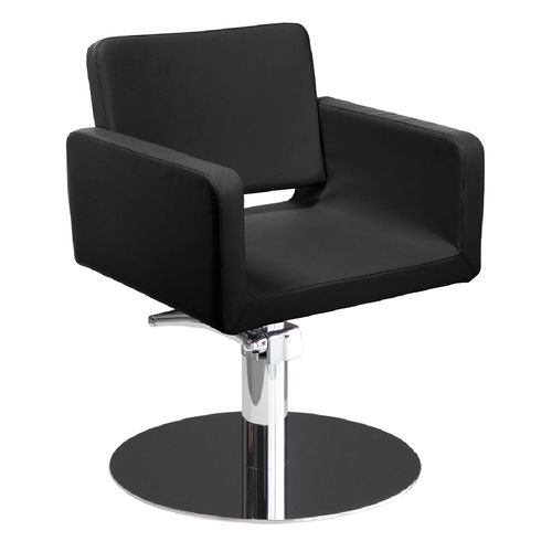 Fauteuil de coiffure contemporain - MANIA - Nelson Mobilier - en simili cuir / avec pompe hydraulique / noir