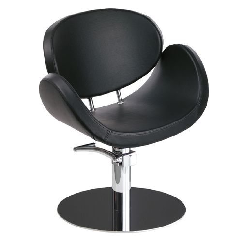 Fauteuil de coiffure contemporain - BOWY - Nelson Mobilier - en simili cuir / avec pompe hydraulique / noir