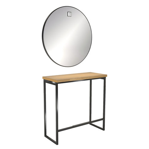 Coiffeuse contemporaine - SCAMNUM RONDE  - Nelson Mobilier - en métal / en PVC / stratifiée