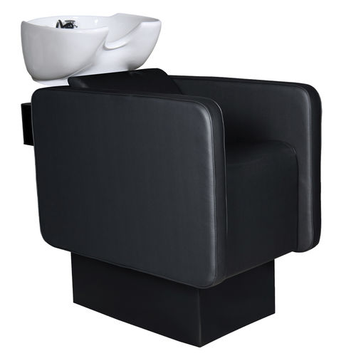 Bac à shampoing avec repose-pieds - Midnight Wash Lift - Nelson Mobilier - en simili cuir / électrique / 1 place