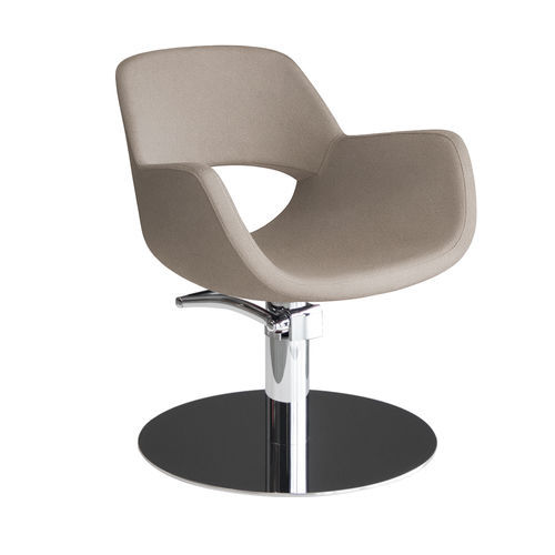 Fauteuil de coiffure contemporain - ISOKA - Nelson Mobilier - en simili cuir / avec pompe hydraulique / noir