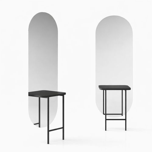 Coiffeuse contemporaine - BELLECOURBE - Nelson Mobilier - en métal / en mélaminé / en verre