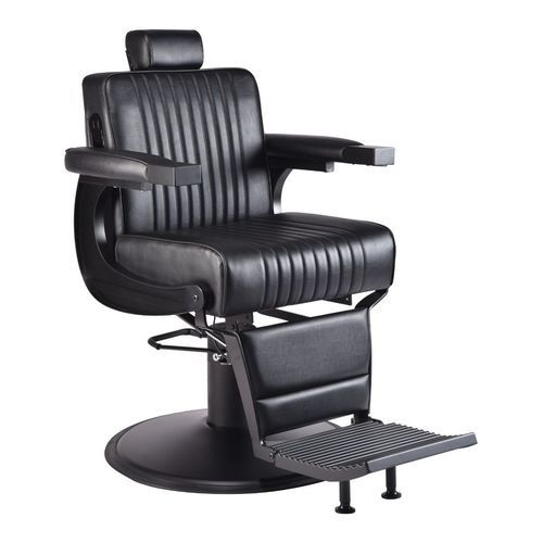Fauteuil de barbier en acier - MIDNIGHT - Nelson Mobilier - en mousse de polyuréthane / en mousse haute densité / avec repose-tête