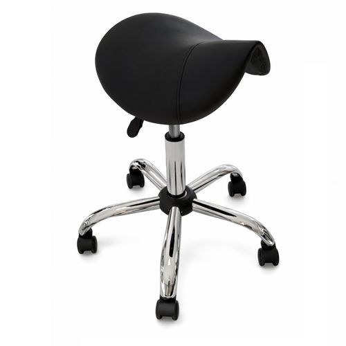 Tabouret de coiffure contemporain - DEAUVILLE - Nelson Mobilier - en cuir / en simili cuir / avec piètement en métal