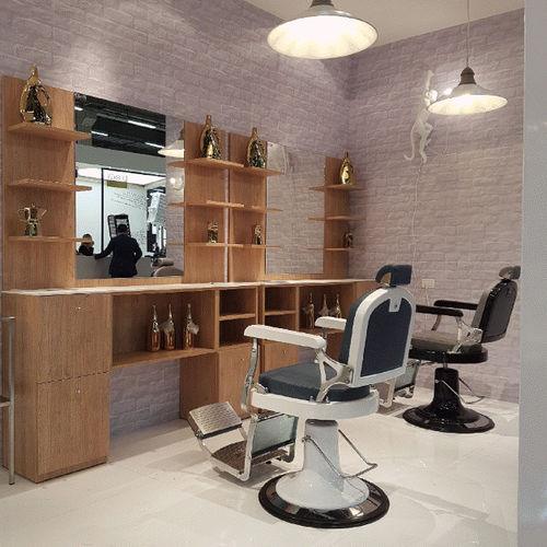 Coiffeuse contemporaine - LOHMANN - Pietranera - en bois / pour salon de coiffure / de barbier