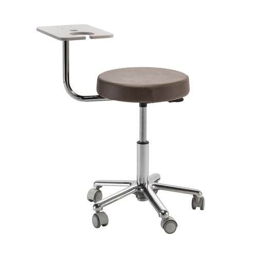 Tabouret de coiffure avec piètement en métal - PIVOT - Pietranera - à 5 branches / à roulettes / marron