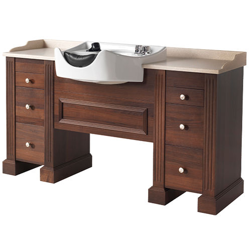 Meuble vasque à poser - AUBREY - TAKARA BELMONT - en céramique / en placage de bois / classique