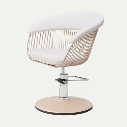 Fauteuil de coiffure contemporain - VEGA - TAKARA BELMONT - en simili cuir / en acier / avec pompe hydraulique
