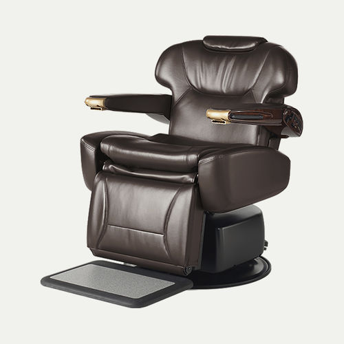 Fauteuil de barbier en simili cuir - MAXIM PRESTIGE EDITION - TAKARA BELMONT - avec repose-pieds / avec repose-tête / piètement central