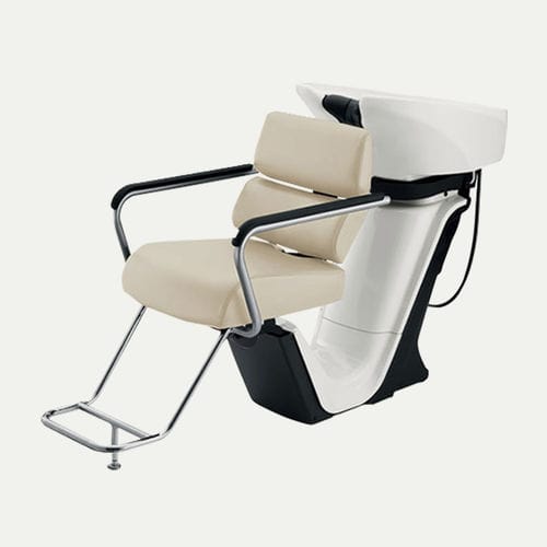 Bac à shampoing avec repose-pieds - RS AXIS - TAKARA BELMONT - en simili cuir / en céramique / 1 place