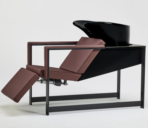 Fauteuil de coiffure contemporain - SKYDOOR - TAKARA BELMONT - en cuir / en métal / tapissé