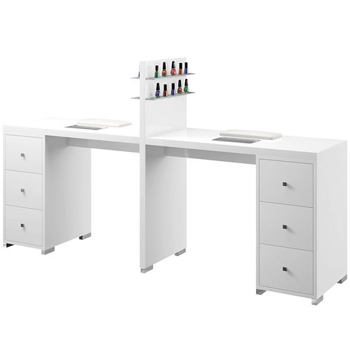 Table de manucure avec aspirateur - GRACE DOUBLE - VEZZOSI - avec rangement intégré