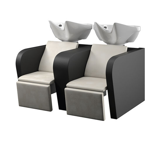 Bac à shampoing avec repose-pieds - EDDIE SOFA RELAX - VEZZOSI - en simili cuir / 2 places