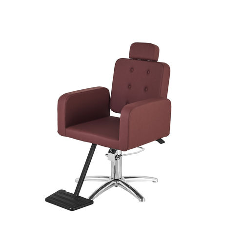 Fauteuil de coiffure contemporain - EVA - VEZZOSI - en simili cuir / en métal / avec pompe hydraulique