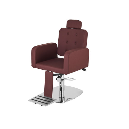Fauteuil de barbier en simili cuir - ADAM - VEZZOSI - avec repose-tête / avec repose-pieds / avec pompe hydraulique