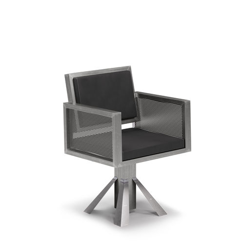 Fauteuil de coiffure contemporain - IRON  - VEZZOSI - en simili cuir / en métal / avec pompe hydraulique