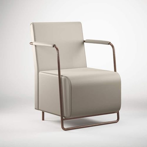 Fauteuil pour salles d'attente - CU29   - VEZZOSI - contemporain / en simili cuir / en métal