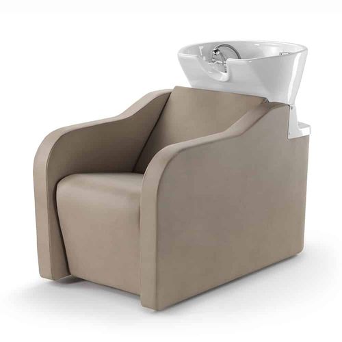 Bac à shampoing avec repose-pieds - URBAN MASSAGE - VEZZOSI - en simili cuir / 1 place